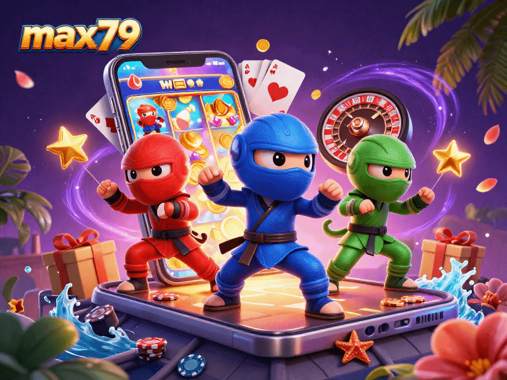 max79's ninja chameleon team showcases thrilling casino action with vibrant slot elements.