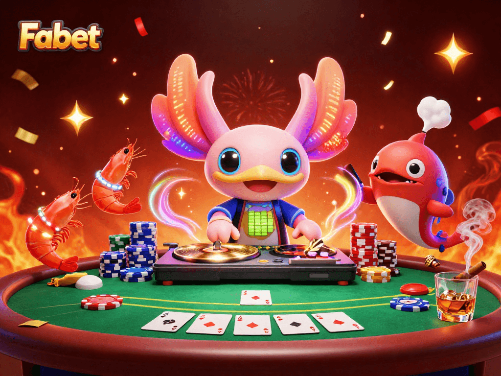 Experience the thrilling action of Fabet with vibrant characters and dynamic gambling elements in an epic underwater casino.