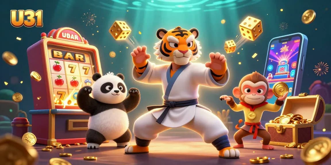 Experience the thrill of U31 with vibrant slots and captivating characters in this dynamic illustration.