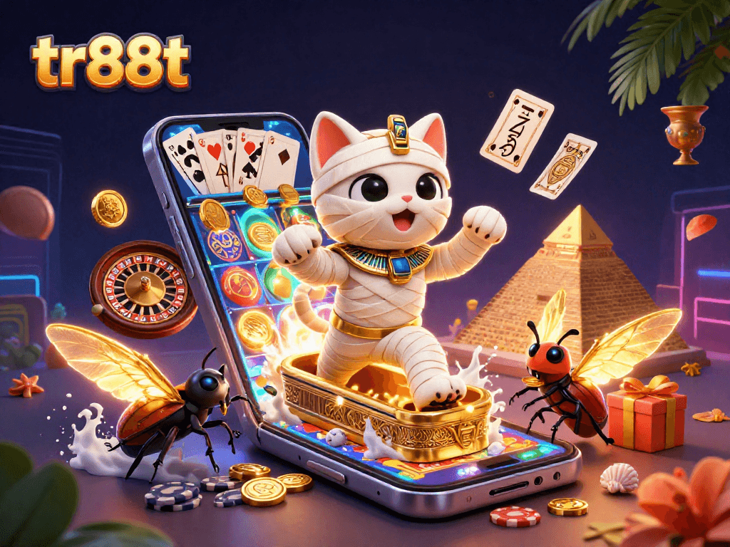 Experience thrilling gameplay at TR88T with dynamic 3D scenes featuring engaging casino elements.