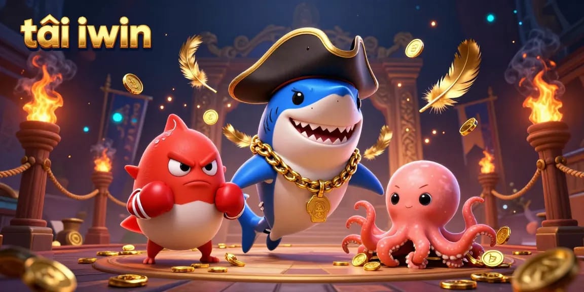 Engage in exciting gameplay and tải iwin with our vibrant casino-themed illustration featuring colorful characters.