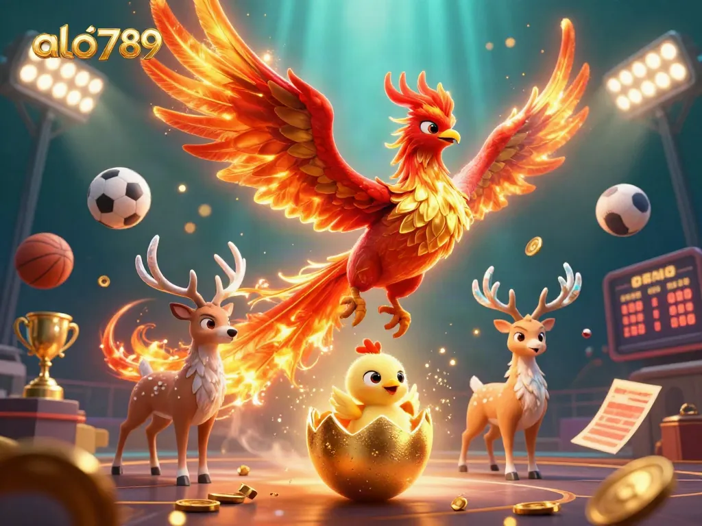 Experience electrifying action as alo789 brings dynamic gaming elements and a phoenix rising to the top.
